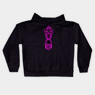 Pink Glow Lady Rider Motorcycle Kids Hoodie